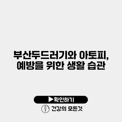 부산두드러기와 아토피, 예방을 위한 생활 습관