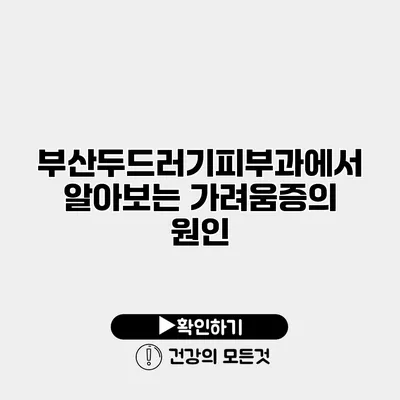 부산두드러기피부과에서 알아보는 가려움증의 원인