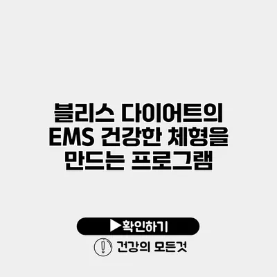 블리스 다이어트의 EMS 건강한 체형을 만드는 프로그램