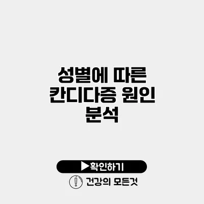 성별에 따른 칸디다증 원인 분석