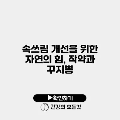 속쓰림 개선을 위한 자연의 힘, 작약과 꾸지뽕