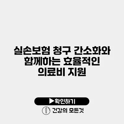 실손보험 청구 간소화와 함께하는 효율적인 의료비 지원