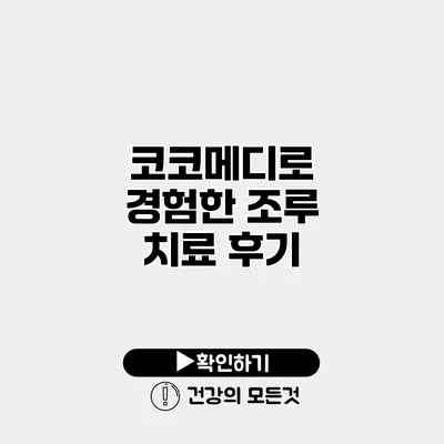 코코메디로 경험한 조루 치료 후기