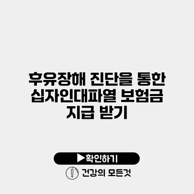 후유장해 진단을 통한 십자인대파열 보험금 지급 받기