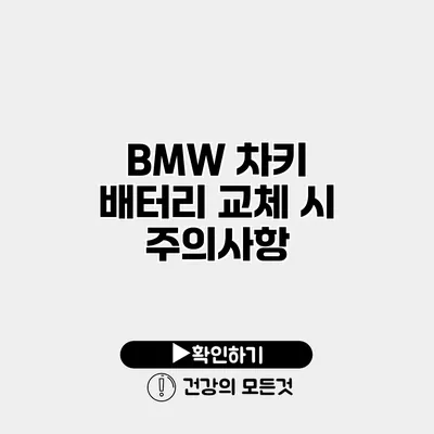 BMW 차키 배터리 교체 시 주의사항