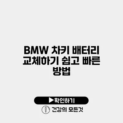 BMW 차키 배터리 교체하기 쉽고 빠른 방법