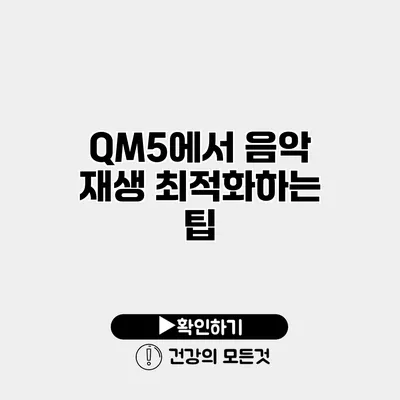 QM5에서 음악 재생 최적화하는 팁
