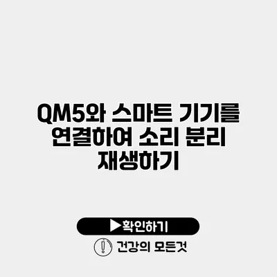 QM5와 스마트 기기를 연결하여 소리 분리 재생하기