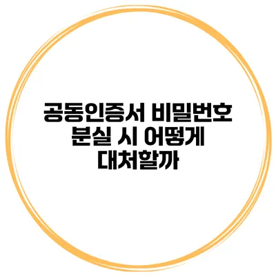 공동인증서 비밀번호 분실 시 어떻게 대처할까?