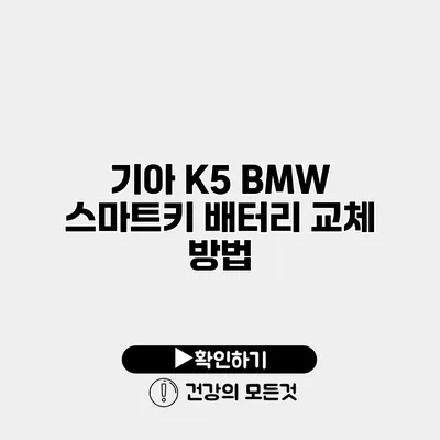 기아 K5 BMW 스마트키 배터리 교체 방법