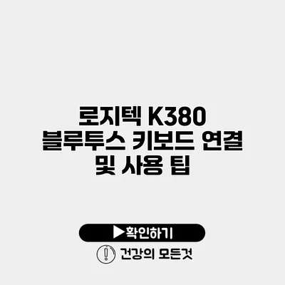 로지텍 K380 블루투스 키보드 연결 및 사용 팁