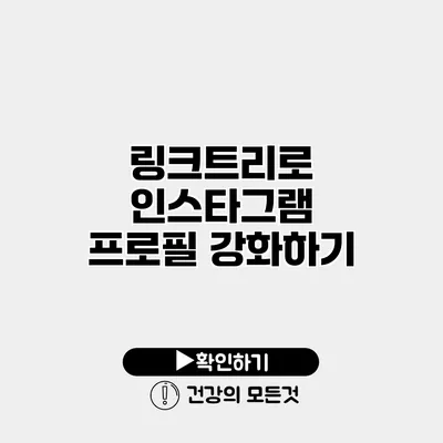 링크트리로 인스타그램 프로필 강화하기
