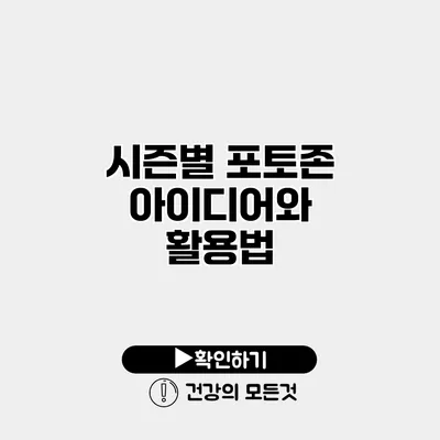 시즌별 포토존 아이디어와 활용법