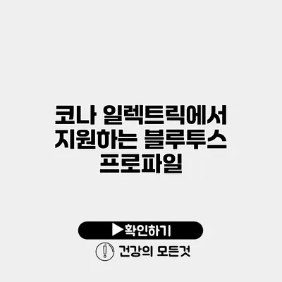 코나 일렉트릭에서 지원하는 블루투스 프로파일